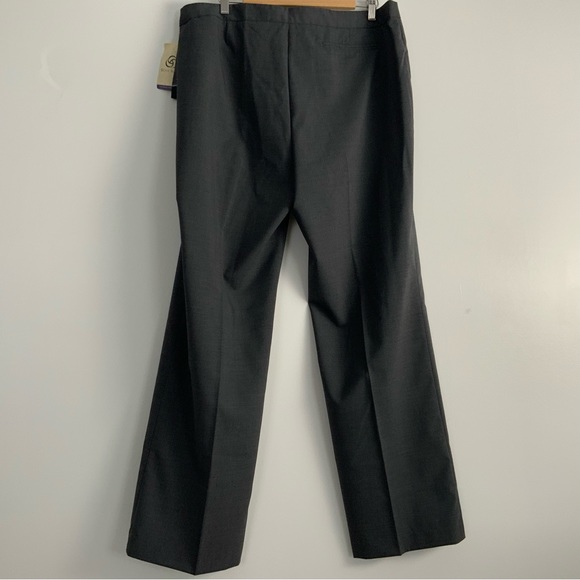 NWT Script Brand Wool Straight Leg Dark Grey Trouser Pants, Size 18 - Picture 2 of 6
